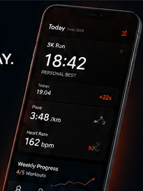 SlopeLab athlete app on a smartphone