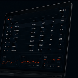SlopeLab live timing software on a laptop